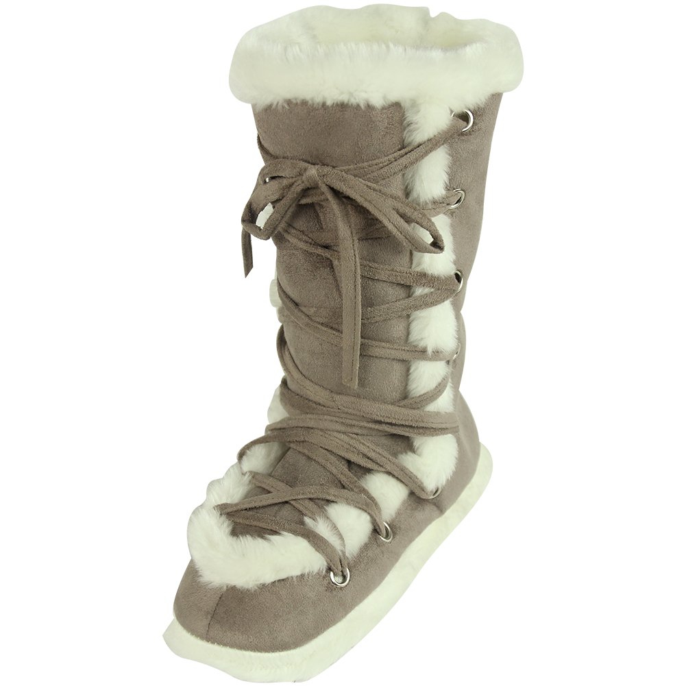 Women's Winter Warm Faux Fur Indoor House Boot Slippers - Cozy Non-Slip Home Shoes for Cold Weather | Perfect for Lounging, Relaxing & Keeping Feet Toasty