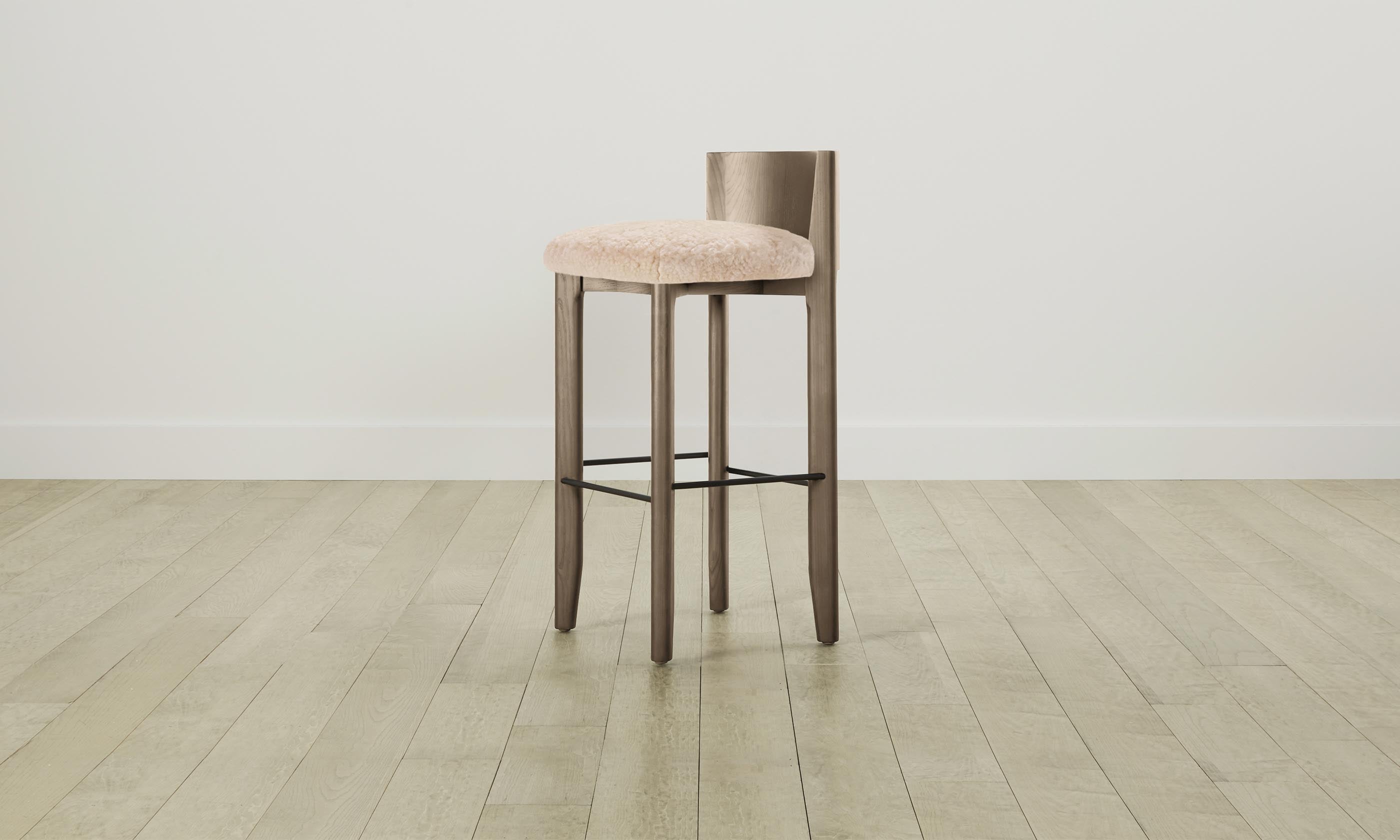 Premium Shearling Bar Stools for Kitchen Island & Home Bar - The Delancey Counter Stool with Cozy Shea Upholstery - Perfect for Modern Dining & Entertaining Spaces