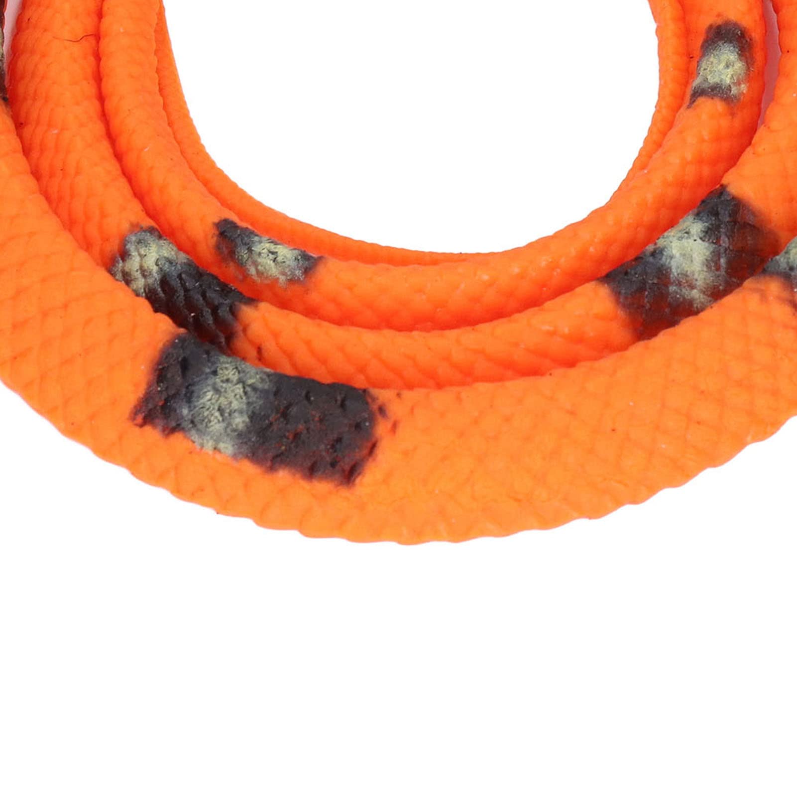 Realistic Fake Rubber Snake Toy - 51.2 Inch Large Orange Prank Snake for Scaring Birds & Practical Jokes | Outdoor Garden Pest Deterrent & Halloween Party Decoration