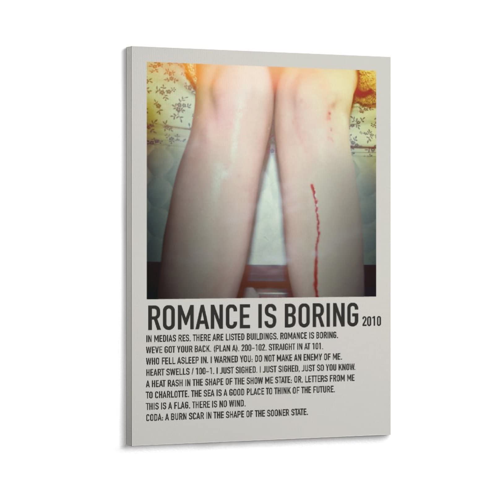 Romance Is Boring by Los Campesinos! Canvas Wall Art Print - 24x36 Inch (60x90cm) Framed Music Poster for Living Room, Bedroom & Office Decor - Perfect Gift for Indie Music Fans & Home Aesthetics
