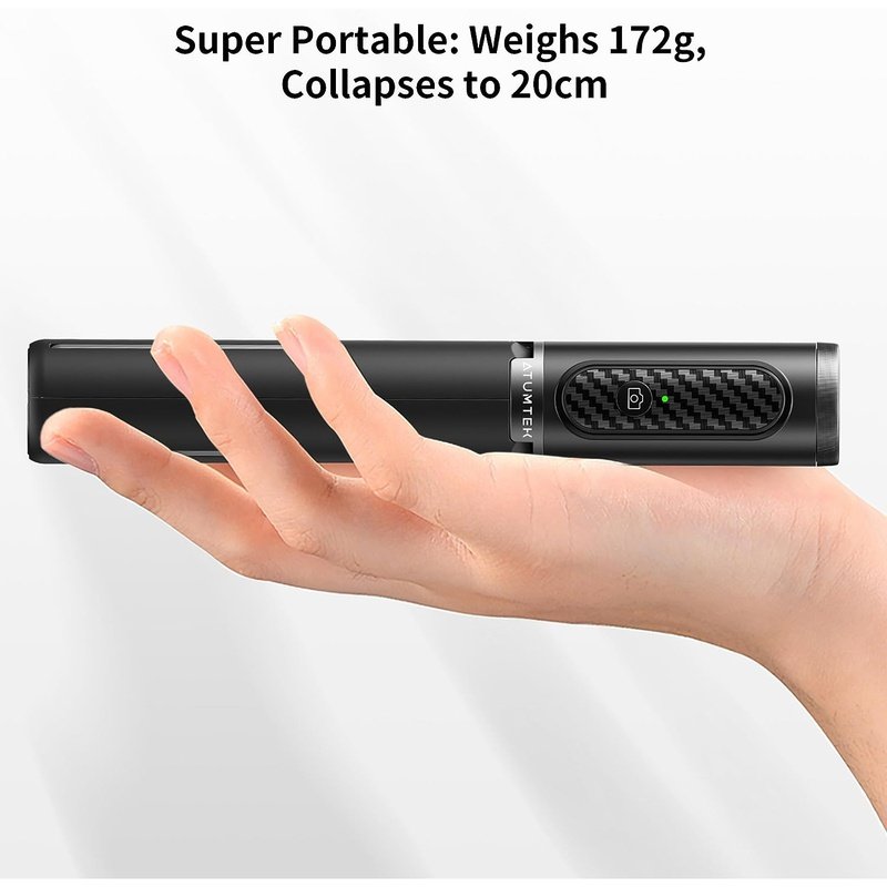 ATUMTEK Extendable Selfie Stick with Tripod Stand & Wireless Bluetooth Remote - Perfect for Travel, Vlogging, and Group Photos