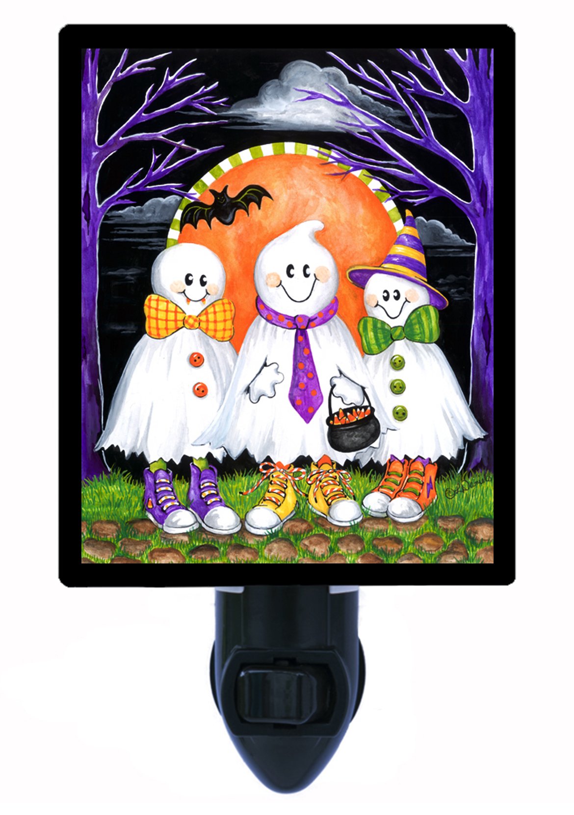 Spooky Halloween Night Light - Ghost Trio LED Night Light for Kids & Adults - Perfect for Bedrooms, Parties & Decor
