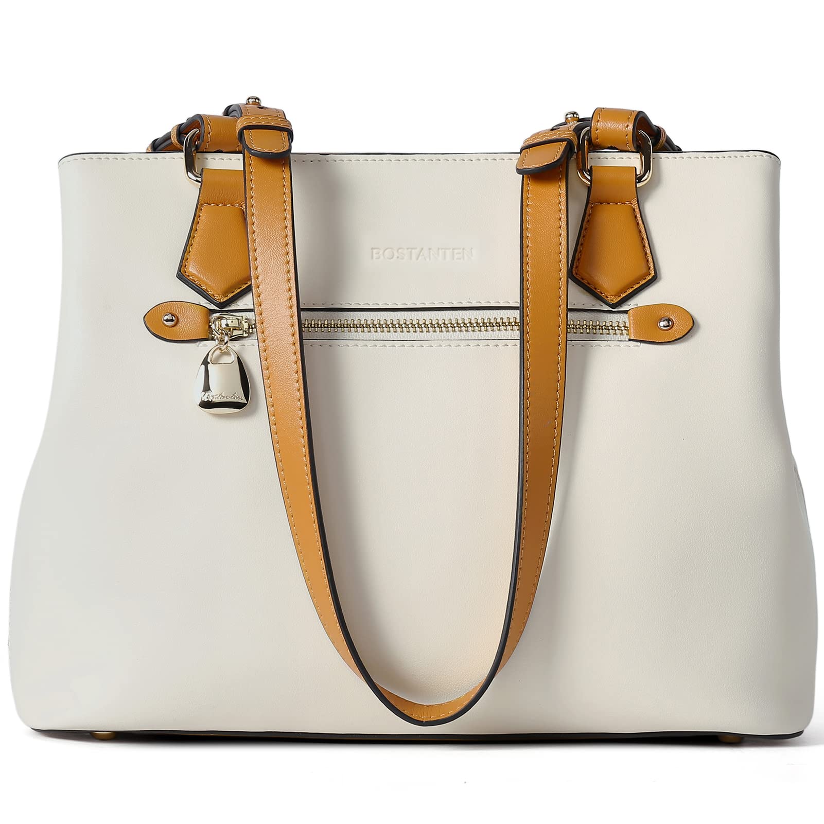 BOSTANTEN Genuine Leather Women's Handbag - Soft Designer Shoulder Bag & Top Handle Purse for Work, Travel & Everyday Use