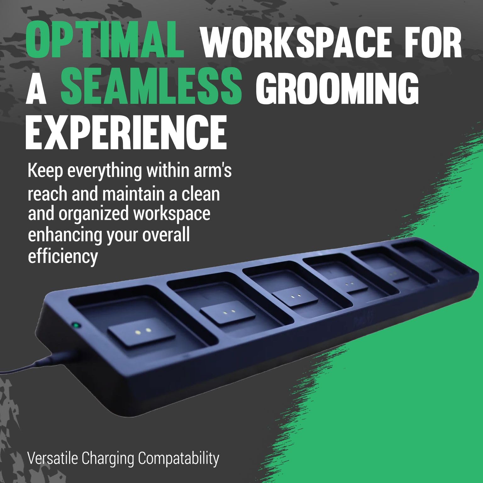 Tomb 45 Power Pods Base - Wireless Charging Station for Hair Clippers & Barber Tools - Fast Qi Charger for Professional Salon Equipment - Perfect for Barbershops & Home Grooming Stations