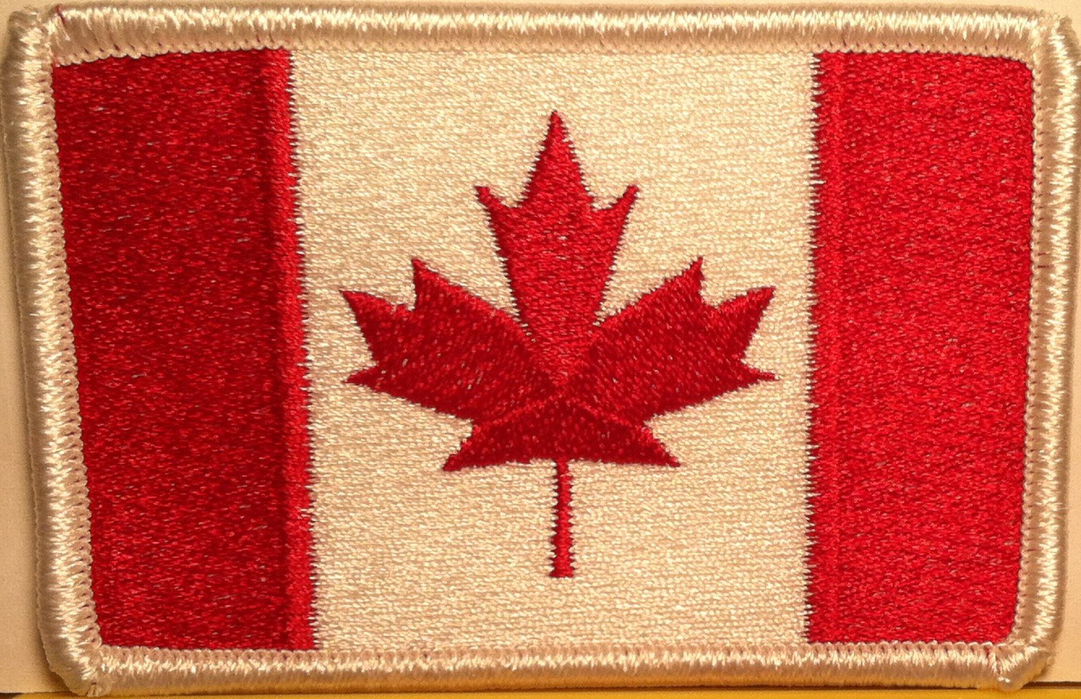 Canada Flag Iron-On Patch with White Border - Embroidered Applique for Backpacks, Jackets & Hats | Patriotic DIY Sewing & Clothing Decoration