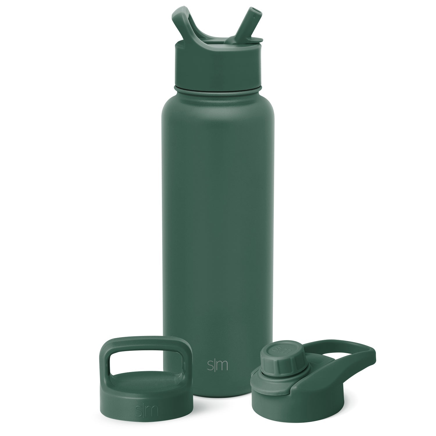 Summit Water Bottle with Straw Lid, Chug Lid & Handle Lid - Leakproof Stainless Steel Insulated Bottle for Gym, Hiking & Everyday Hydration