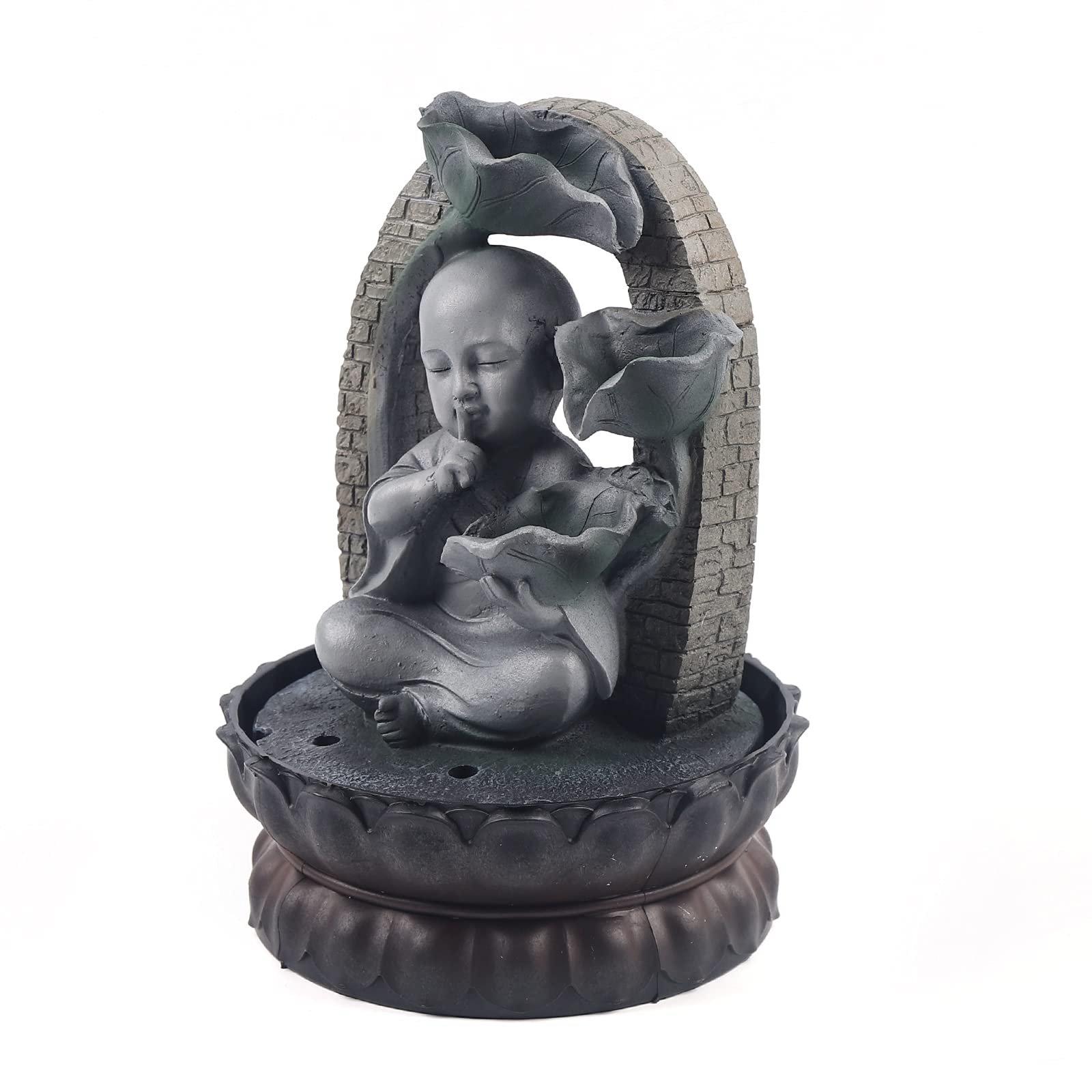 Simple Buddha Decor Waterscape Feng Shui Ornament - Zen Meditation Home & Office Decor, Perfect for Desk, Living Room, Bedroom - Relaxing Indoor Water Fountain for Stress Relief & Positive Energy
