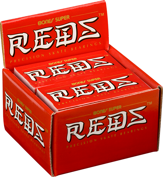 Bones Wheels Super Reds Bearings - 10 Pack | High Speed Skateboard Bearings for Smooth Ride | Perfect for Skateboarding, Longboarding & Roller Skating