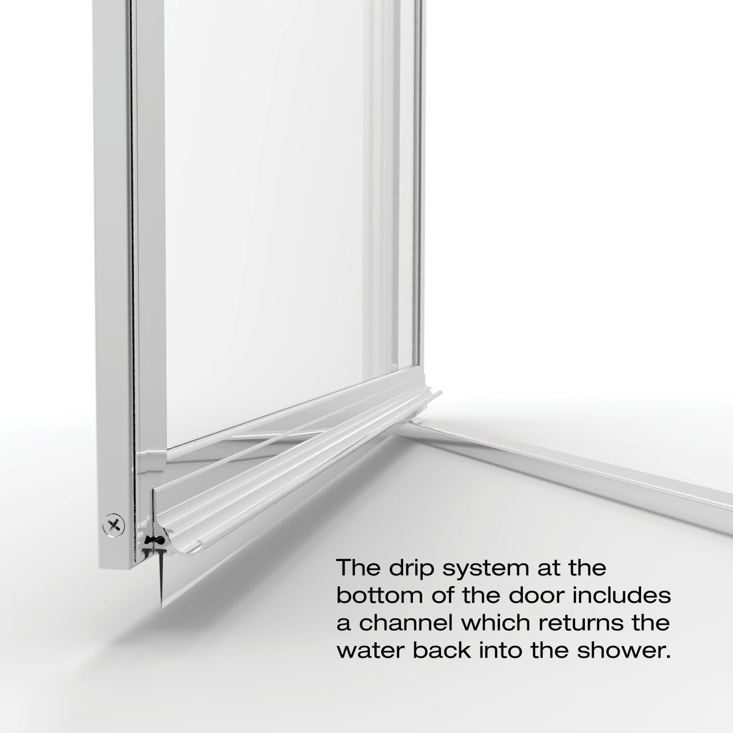 Basco Deluxe 29.625-31.375 Inch Frameless Glass Shower Door - Rain Glass Pattern with Silver Finish for Bathroom & Walk-In Shower Installation