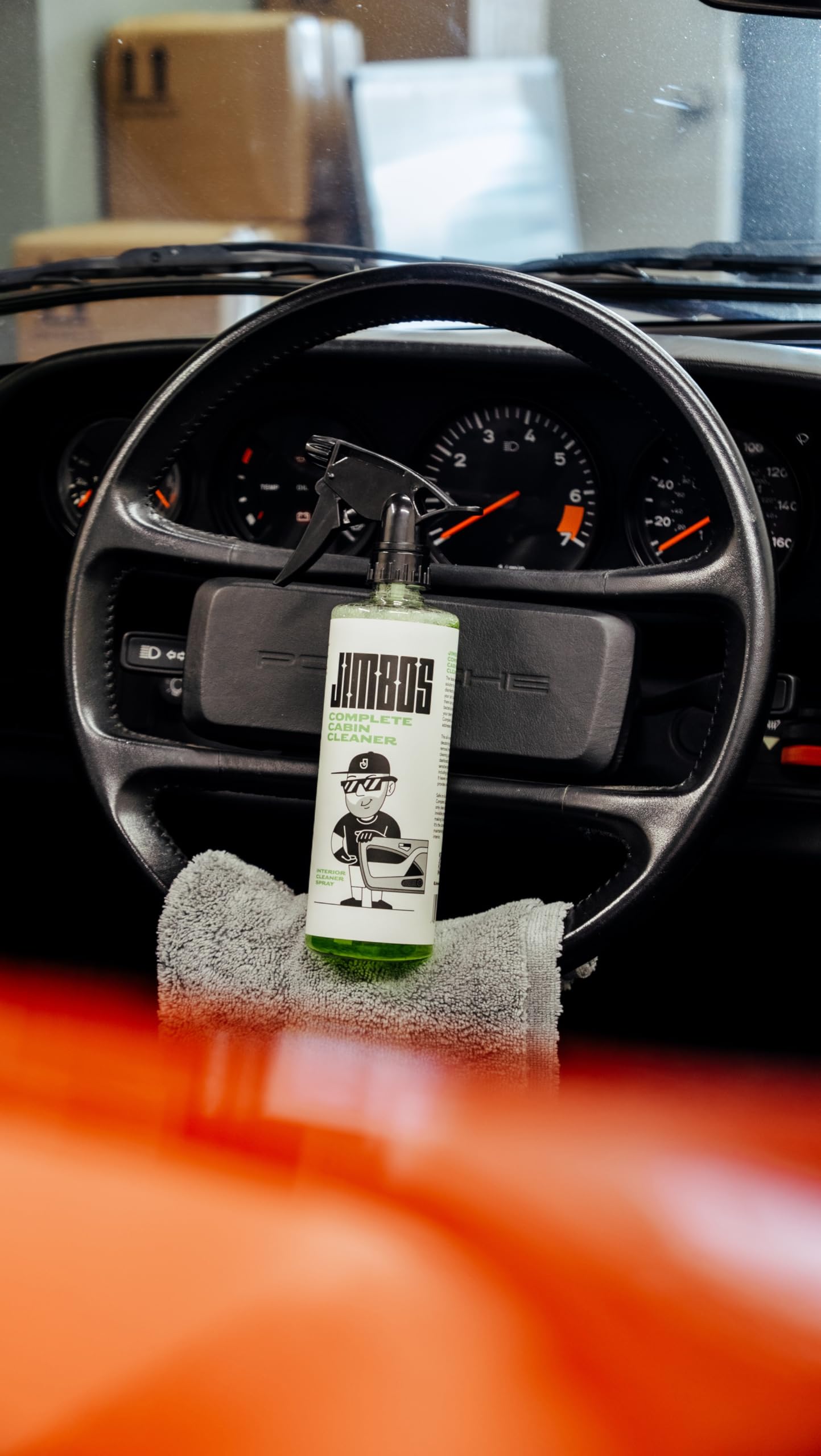 Premium Car Interior Cleaner for Seats, Carpets & Upholstery - All-Purpose Auto Detailing Spray for Leather, Vinyl, Dashboard & Fabric | Jimbos Complete Cabin Cleaner (16oz) | Perfect for Deep Cleaning & Maintaining Vehicle Interiors