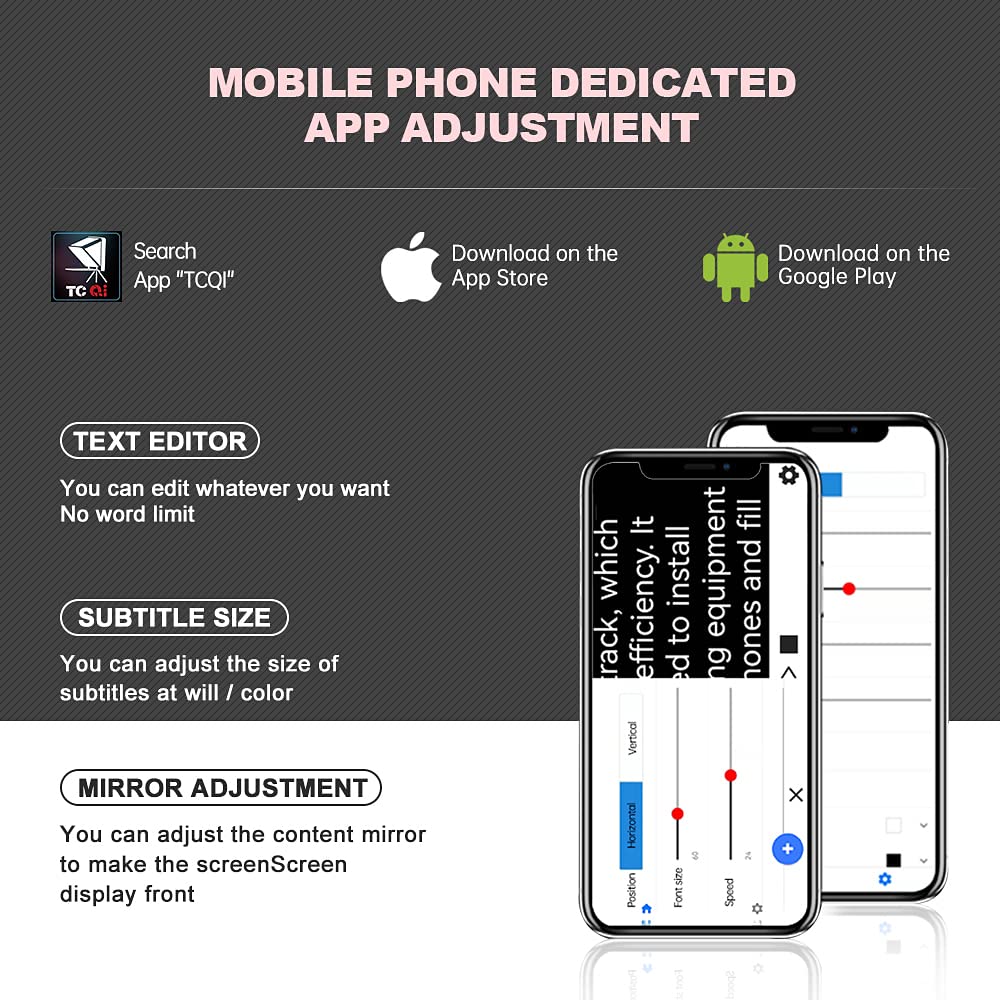 LENSGO TC7S Portable Mini Teleprompter for iPhone & Android - Remote Control, Foldable Design for Online Teaching, Vlogging, Live Streaming & Interviews | Perfect for Content Creators & Remote Work