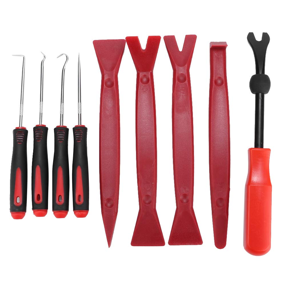 Acouto 15PCS Car Radio Trim Removal Tool Kit - Pry Bar, Screwdriver & Panel Clip Puller Set for Auto Stereo Installation & Dashboard Repair | Perfect for DIY Car Audio Upgrades & Interior Maintenance