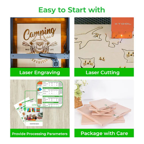 xTool Laser Material Explore Kit - Precision Cutting & Engraving for Wood, Acrylic, Leather | Perfect for DIY Projects, Home Decor & Crafting