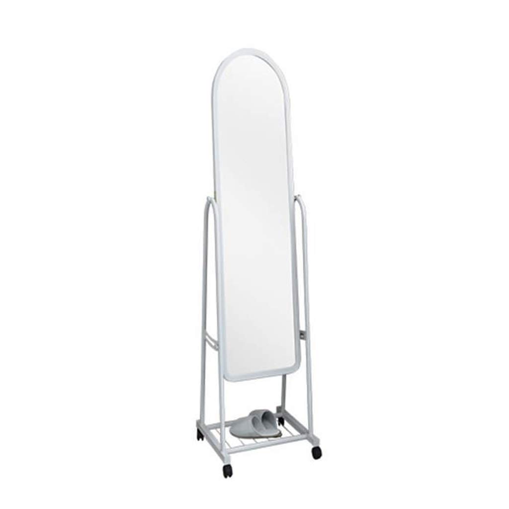 Large Adjustable Wall Mirror with Metal Stand - Full Length Floor Mirror for Dorm Room, Bedroom & Vanity - 360° Swivel Design for Makeup, Dressing & Outfit Checks (Ideal for Girls, Teens & Home Decor)