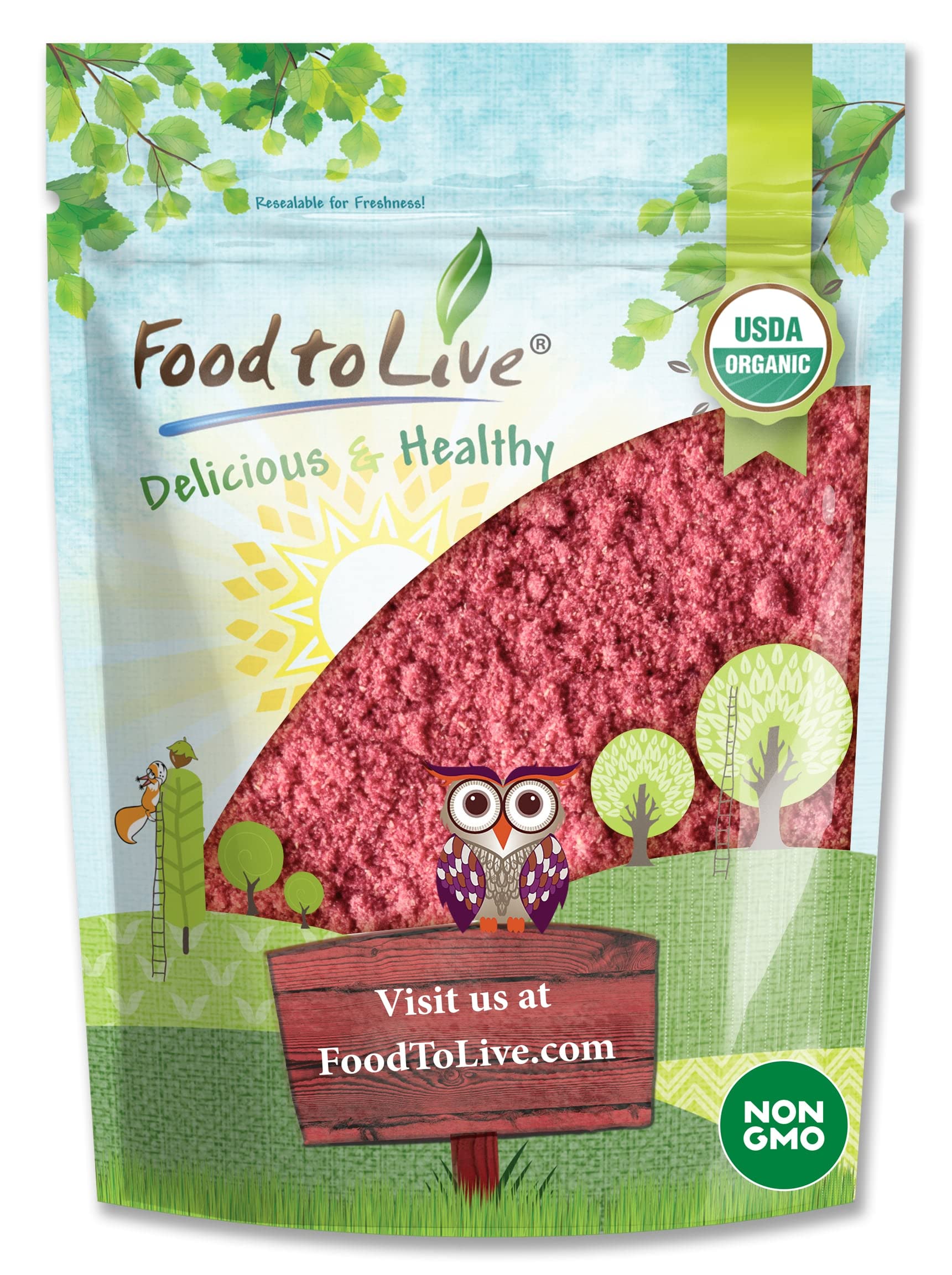 Organic Strawberry Powder 5 lbs - Freeze-Dried, Non-GMO, 100% Pure, Vegan, No Additives - Rich in Vitamin C & Fiber - Perfect for Smoothies, Baking, Yogurt Toppings, Protein Shakes & Healthy Snacks