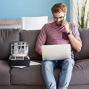 Waterproof Travel Cable Organizer Bag - Portable Electronics Storage Case for Chargers, Cables & Accessories | Perfect for Business Trips, Vacations & Daily Commute