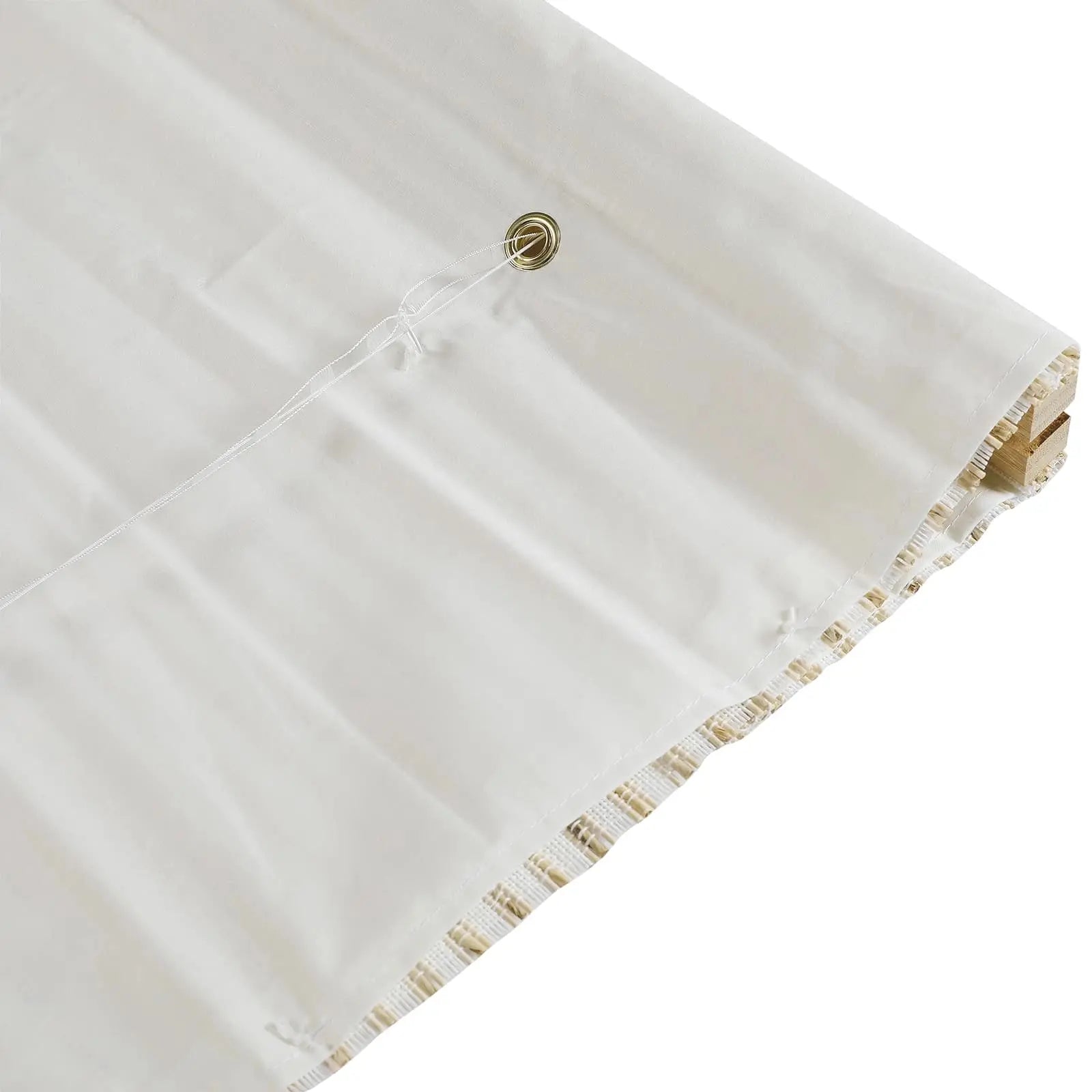 Natural Bamboo Woven Paper Window Shade - Sand White | Eco-Friendly Roller Blind for Living Room, Bedroom & Office Decor