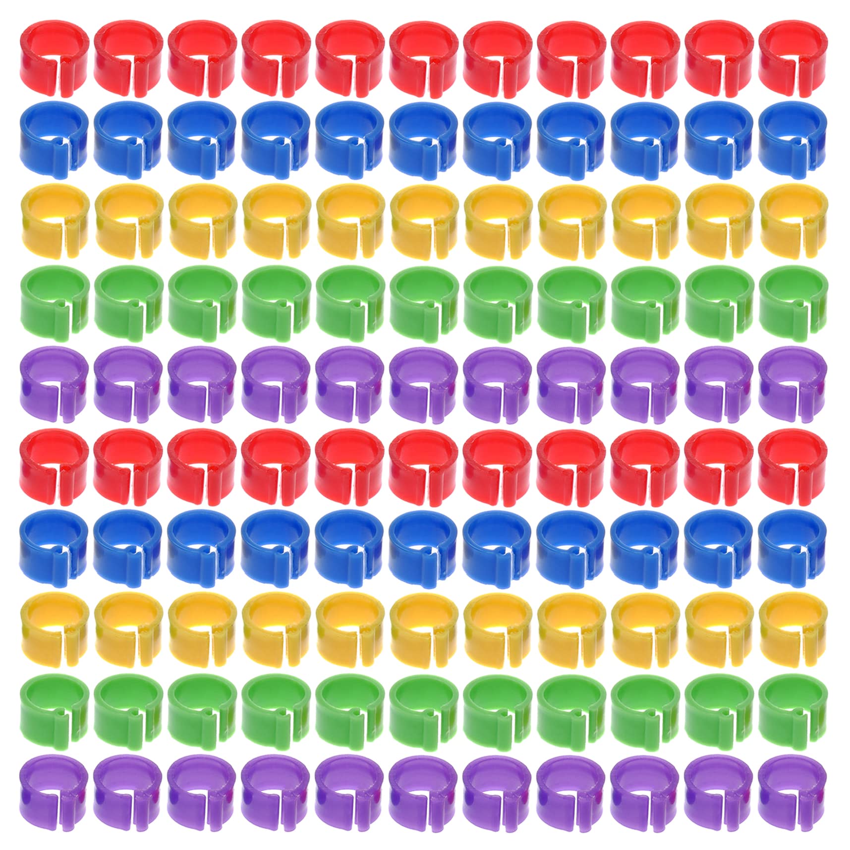 500 Pieces 8mm Plastic Pigeon Foot Bands - Colorful Bird Leg Rings for Chicks, Ducks, Pigeons, Parrots & Chickens - Easy Identification & Tracking (Random Colors) - Perfect for Poultry Farming, Bird Shows & Pet Identification
