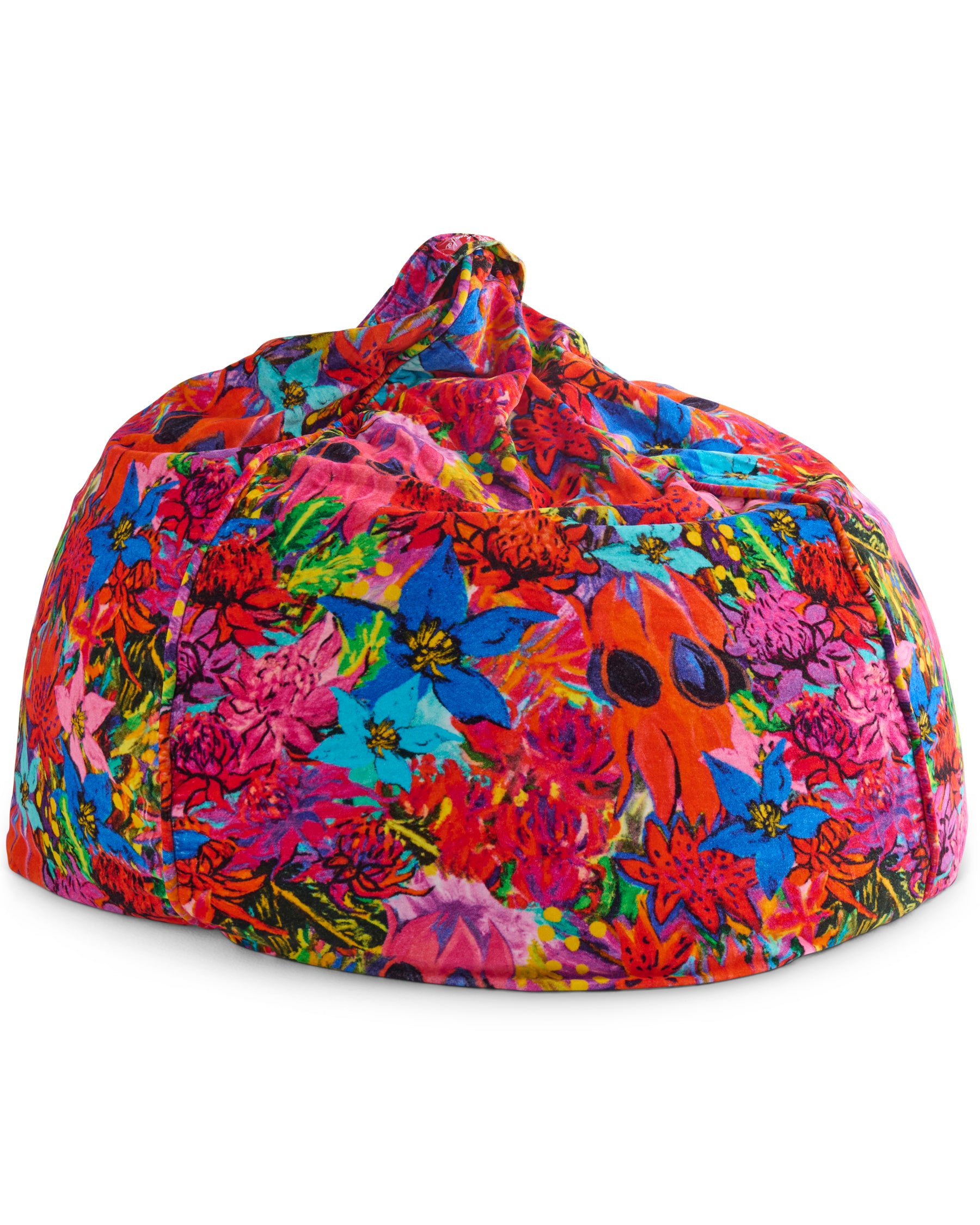 Kip&Co x Jenny Kee Growing The Peace Velvet Beanbag Chair - Soft Plush Kids Bean Bag for Reading Nook, Playroom & Cozy Relaxation