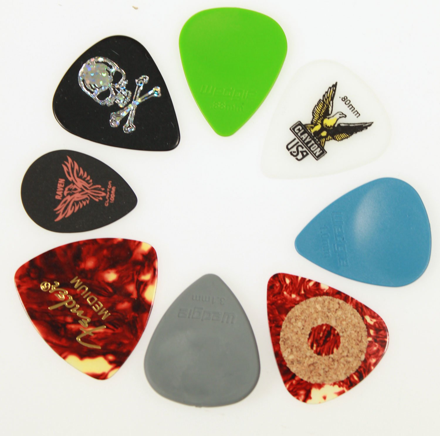 Premium Guitar Picks Sampler Pack - 8 Assorted Plectrums for Acoustic & Electric Guitar Players | Perfect for Beginners, Professionals & Live Performances
