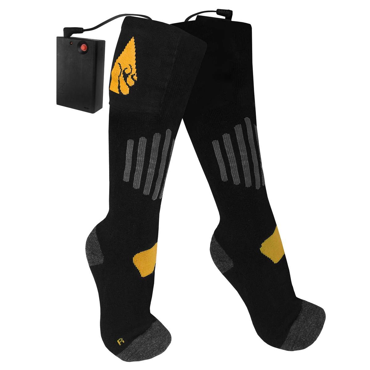 ActionHeat Unisex Thermal Cotton Socks with Built-in Heating & FIR Heat Technology - Warm Winter Socks for Men & Women - Perfect for Skiing, Hiking & Cold Weather Activities