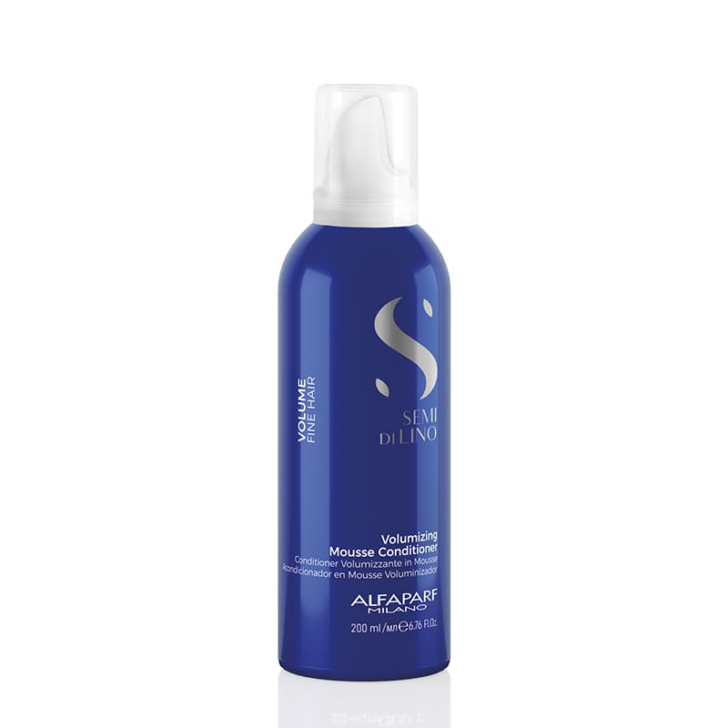 Alfaparf Semi Di Lino Volume Volumizing Mousse Conditioner for Fine Hair - Lightweight Styling Foam for Lift & Body - Perfect for Daily Use & Special Occasions