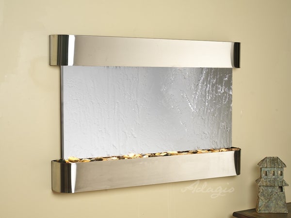Adagio Sunrise Springs Round Stainless Steel Silver Mirror SSR2040 - Elegant Bathroom & Bedroom Decor for Modern Homes