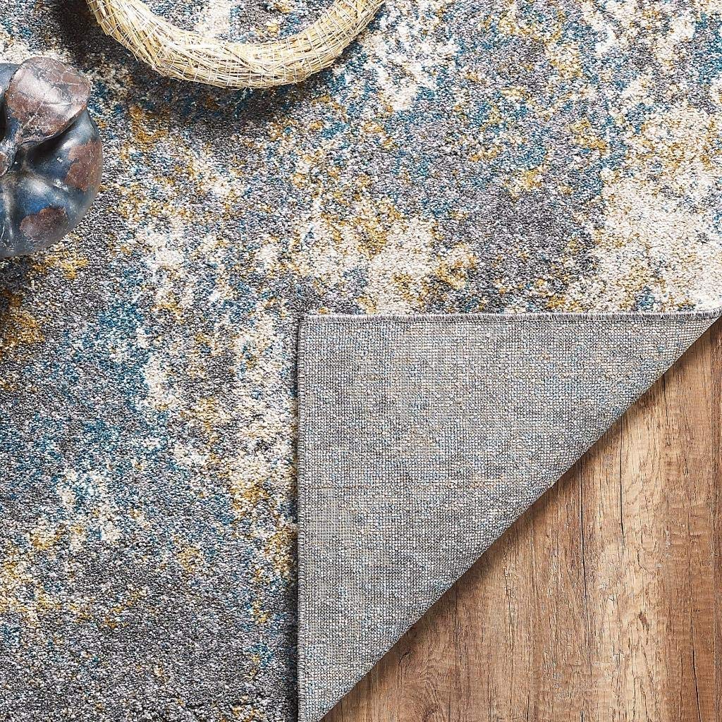 LUXE WEAVERS Modern Abstract Persian Area Rug - 2x3 Feet Turquoise Medium Pile Handmade Carpet for Living Room, Bedroom & Office Decor