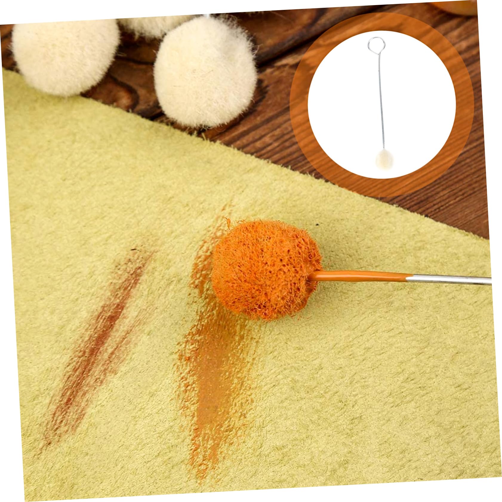 40-Piece Wool Daubers Ball Brush Set - Premium Leather Dyeing Tools for Wood Staining, Leather Craft & DIY Projects - Perfect for Furniture, Shoes, Bags & Home Decor