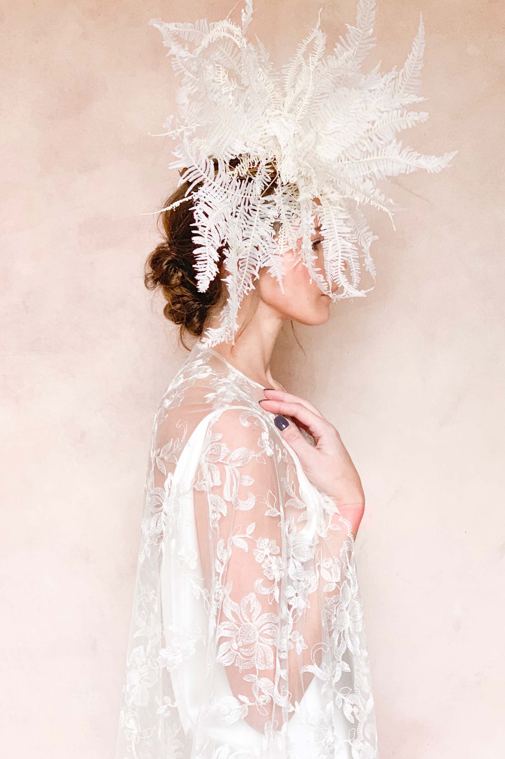 Gramercy French Embroidery Cape In Ivory - Elegant Lace Shawl for Weddings, Evening Gowns & Special Occasions