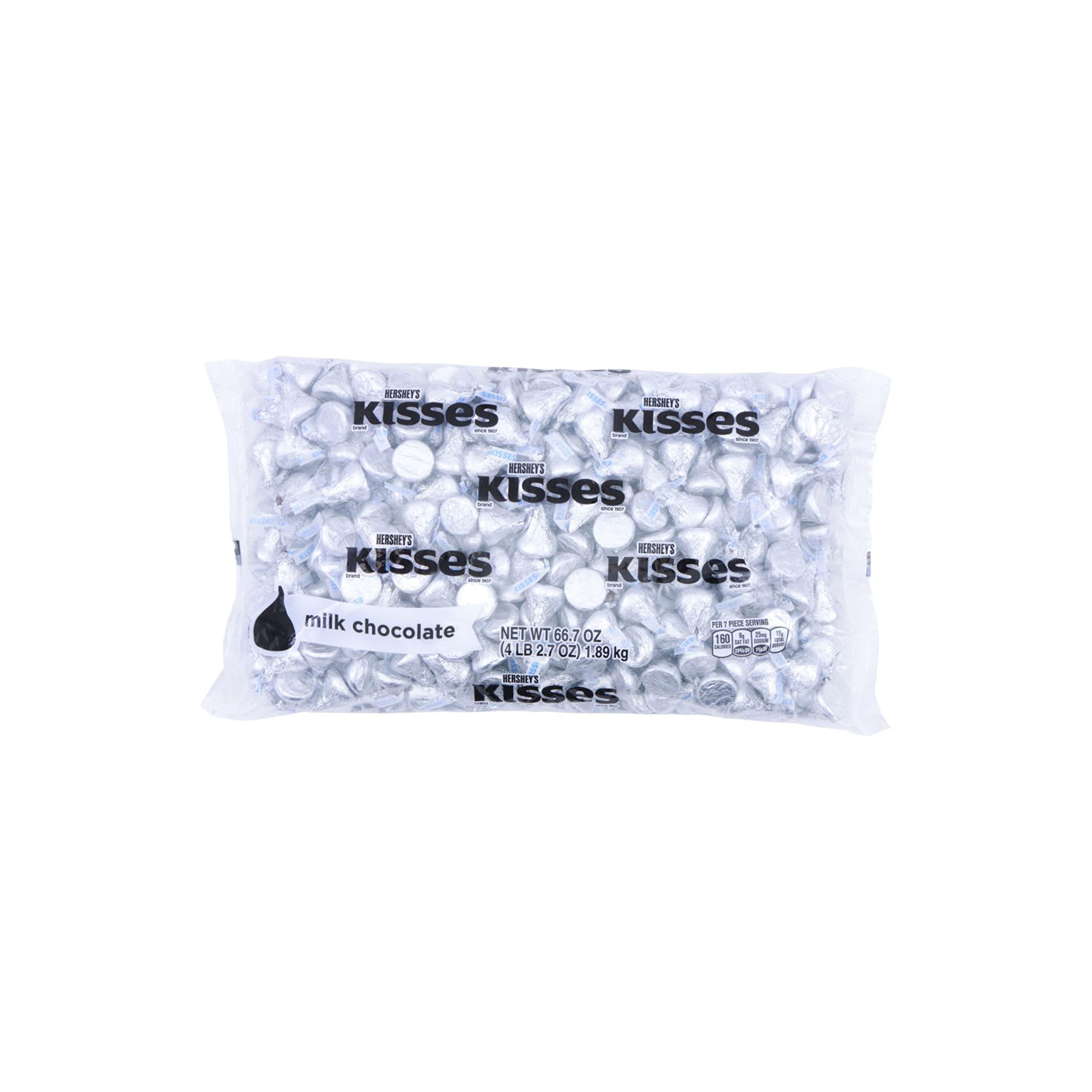 HERSHEY'S KISSES Milk Chocolate Candy Bulk Bag - 66.7 oz (1.89 kg) - Perfect for Parties, Gifts & Baking - Great for Halloween, Christmas & Valentine's Day