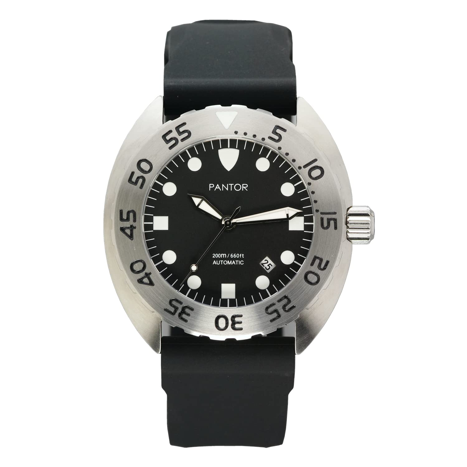 **200m Waterproof Automatic Dive Watch for Men - Nautilus Diver Watch with Rubber Strap | Perfect for Scuba Diving, Swimming & Outdoor Adventures**