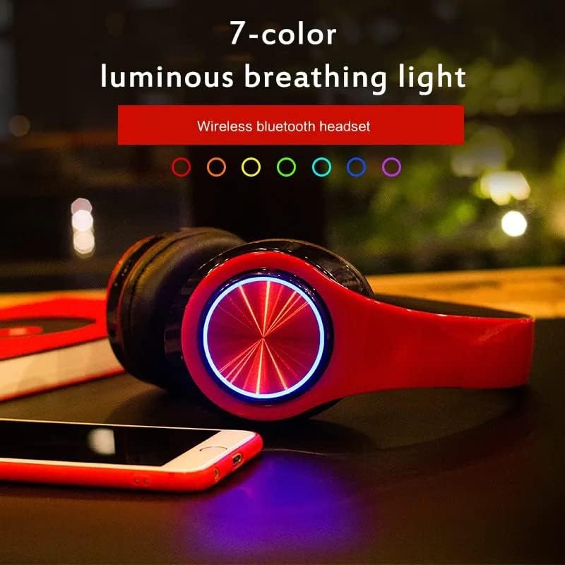 B39 Bluetooth Wireless Gaming Headset - Foldable Lightweight Over-Ear Headphones with Built-in Mic, 20H Battery Life for Mobile Gaming, PC, PS4, Xbox (Black) - Perfect for Online Gaming, Work Calls & Music Streaming