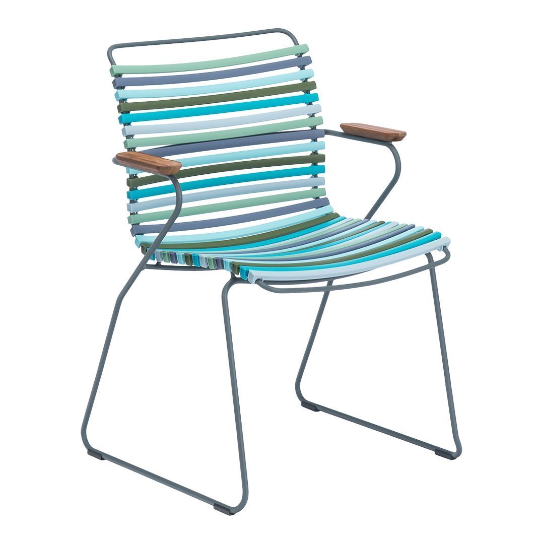 Click Outdoor Dining Chair with Armrests - Patio, Garden, Poolside & Backyard Seating - Weather-Resistant & Comfortable
