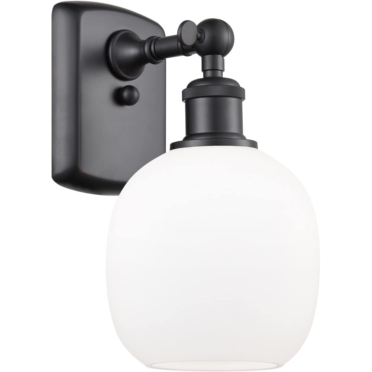 Innovations 516-1W-BK-G101-LED Vintage Wall Sconce Light - Dimmable LED Fixture in Matte Black Finish | Perfect for Bedroom, Living Room & Hallway Lighting