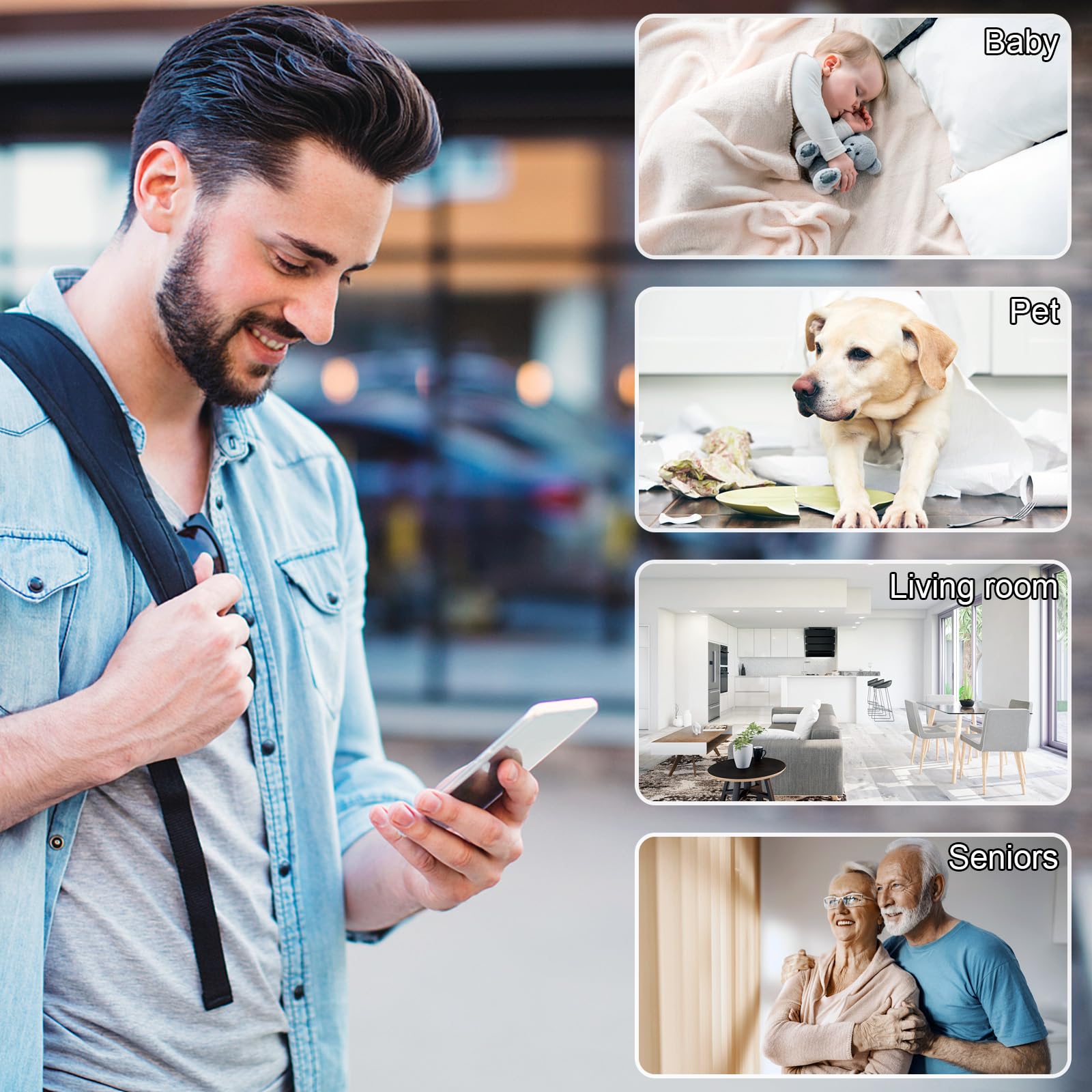 Mini Spy Camera 1080P - WiFi Hidden Security Camera with Motion Detection & App Alerts - Wireless Micro Surveillance Camera with 2000mAh Battery - Perfect for Home Security, Nanny Monitoring & Office Surveillance