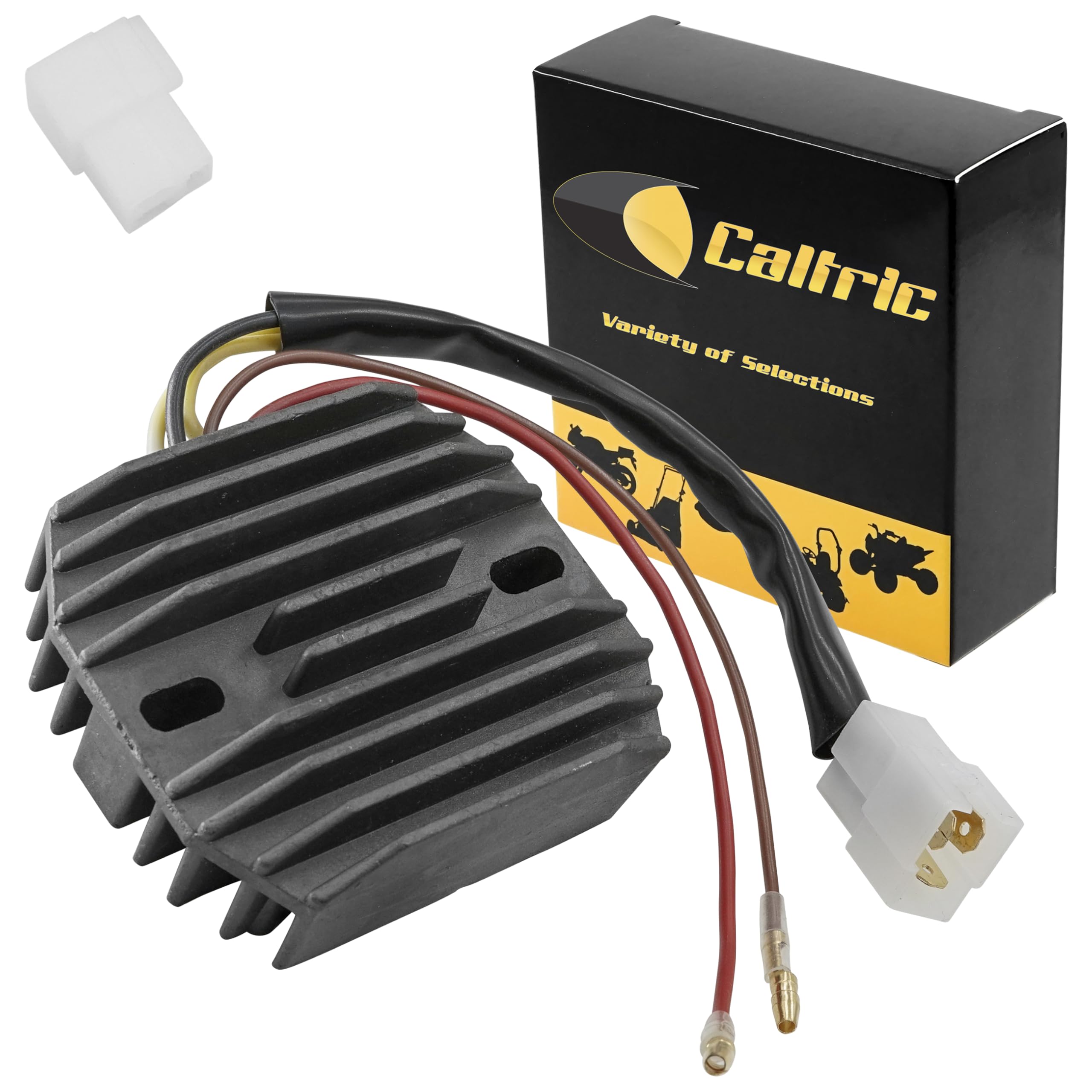Caltric Voltage Regulator Rectifier for Kawasaki KLT250 KLT-250 1982-1983 A1/A2 Models - ATV Motorcycle Electrical Replacement Part for Off-Road Riding & Dirt Bike Maintenance