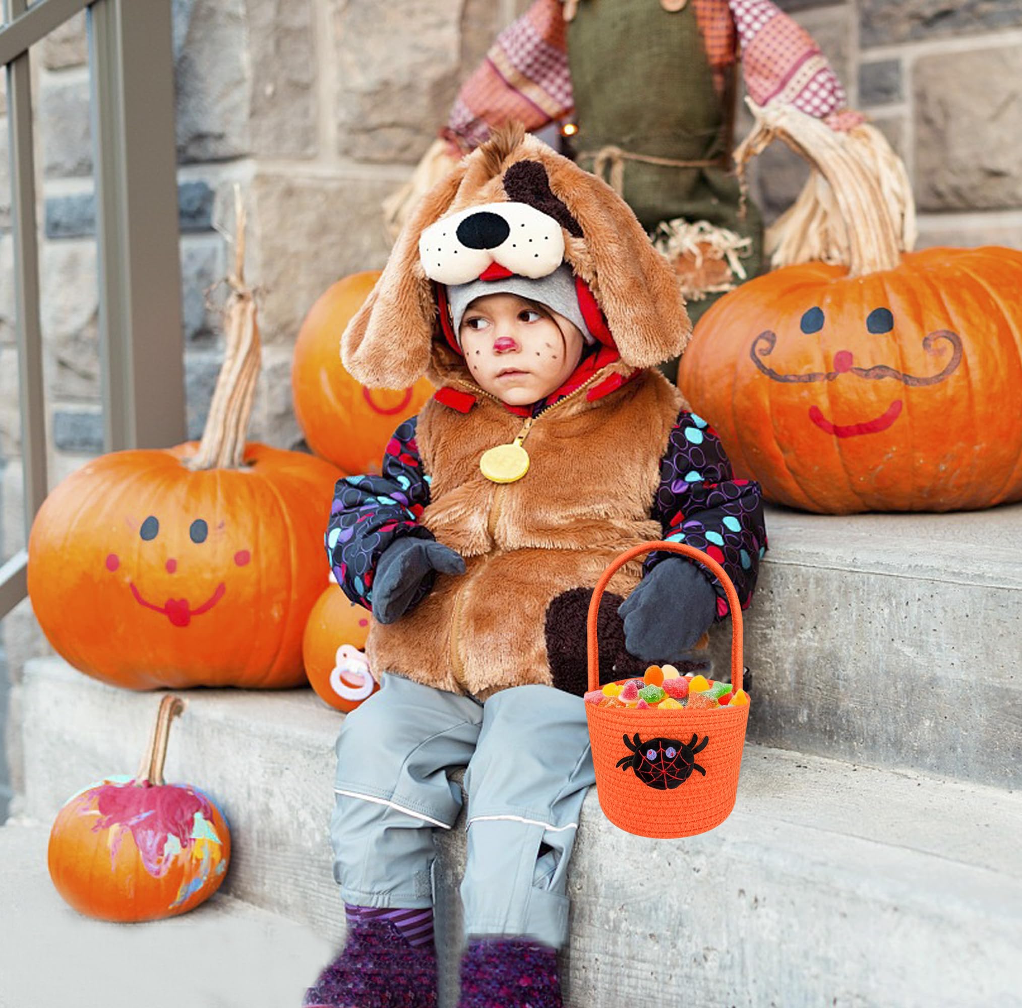 Halloween Pumpkin Candy Bucket for Trick or Treating