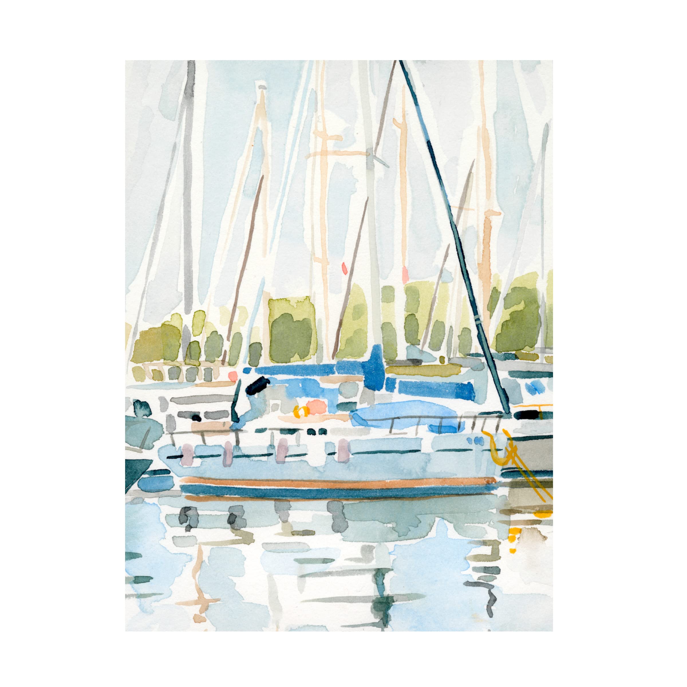 Emma Caroline 'By the Bay II' 24x32 Inch Coastal Landscape Canvas Wall Art - Perfect for Beach House, Living Room & Office Decor