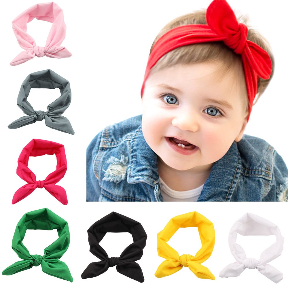 Baby Headbands for Newborn Girls - Soft Stretchy Hair Bands with Messy Bow & Knot Turban Design - Perfect for Infants, Toddlers, Photo Shoots & Everyday Wear