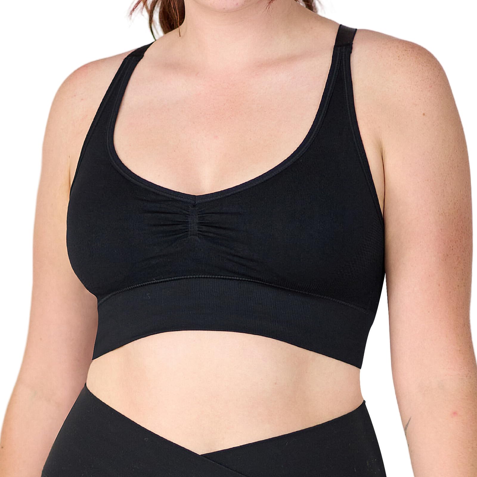 Coobie Seamless Fusion Racerback Sports Bra for Women - Comfortable Workout & Yoga Bra - Perfect for Running, Gym & Active Lifestyle