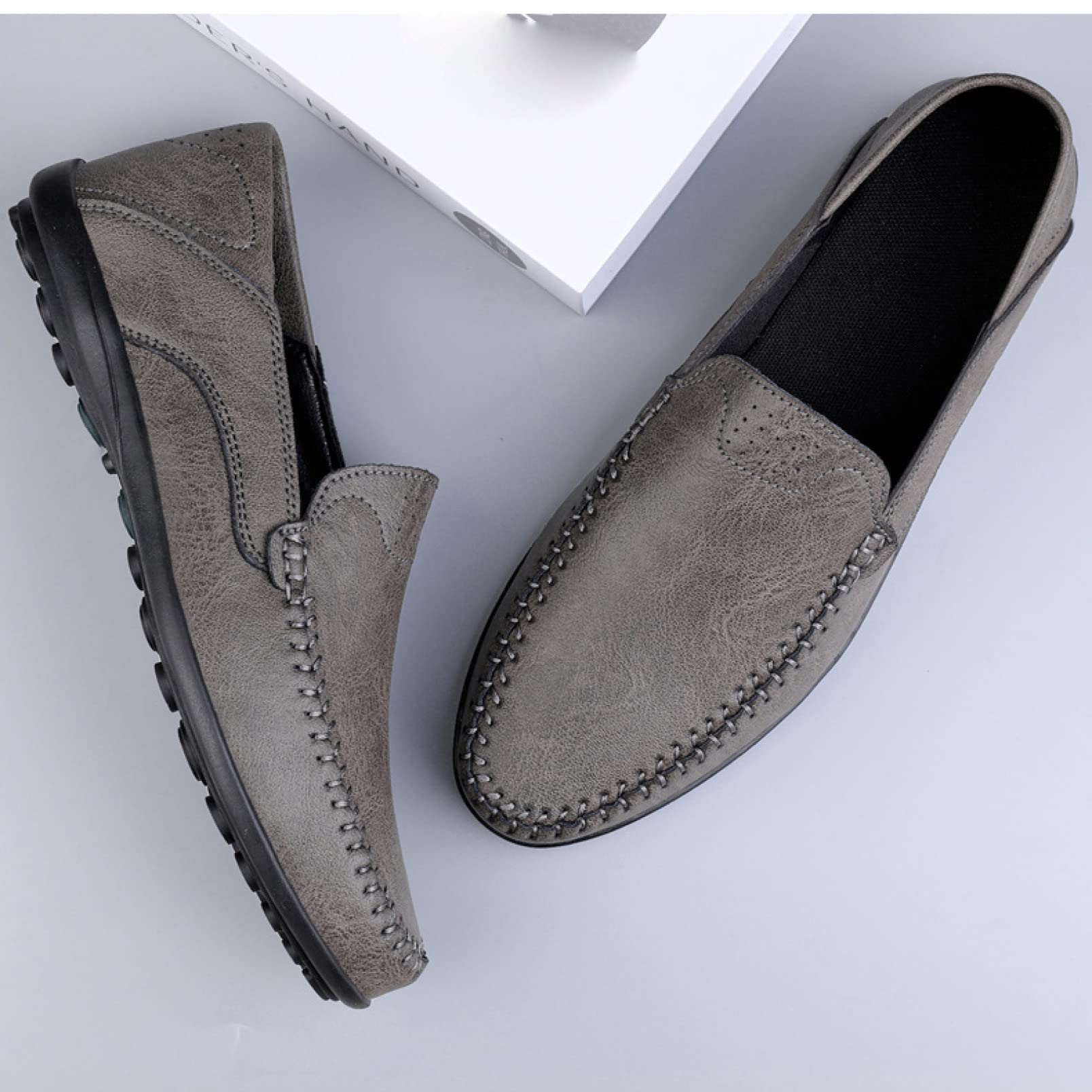 Men's Casual Slip-On Loafers - Lightweight Breathable Moccasin Boat Shoes for Men | Comfortable Driving & Leisure Shoes for Daily Wear, Travel, and Outdoor Activities