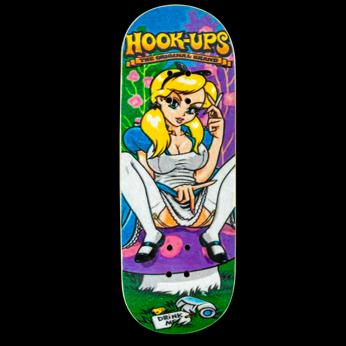 Professional Fingerboard Deck - Board Kennel Hookups Allisons Wonderland for Skateboard Training & Tricks | Perfect for Home, Office & Travel Practice