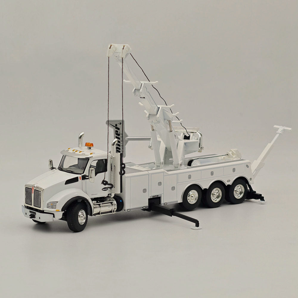 FIRST GEAR 1/50 Scale Kenworth T880 Diecast Truck with Century Model 1060 Rotator Wrecker - White Collectible Model Car (50-3467) - Perfect for Truck Enthusiasts, Diecast Collectors, and Display Showcases