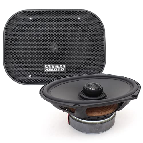 Sundown Audio E-68CX 6x8 Inch 90W RMS 2-Way Coaxial Car Speakers - Premium Sound for Trucks, SUVs, and Sedans