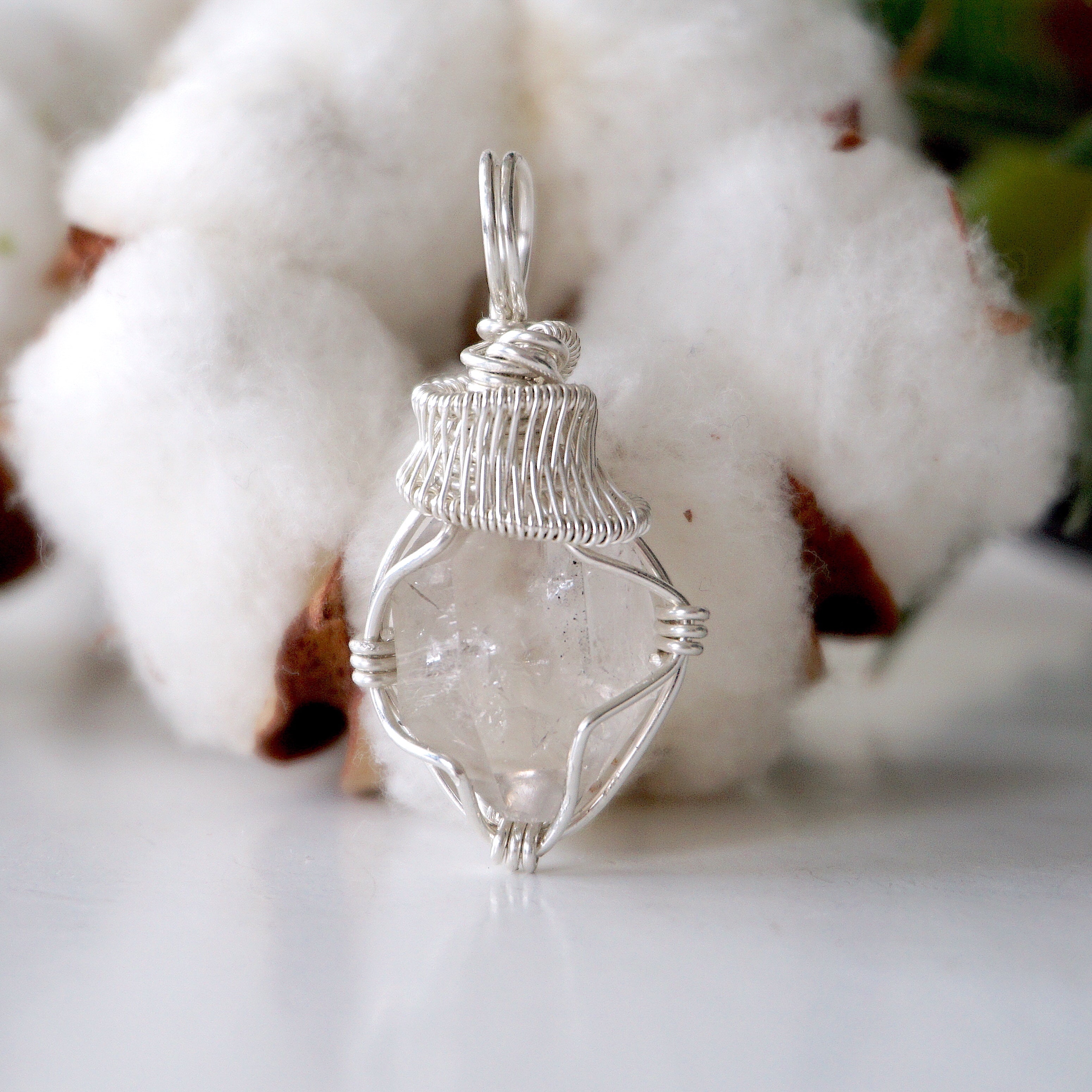 Natural Herkimer Diamond Pendant Necklace - 925 Sterling Silver Jewelry for Women - Perfect for Everyday Wear, Gift Giving & Special Occasions