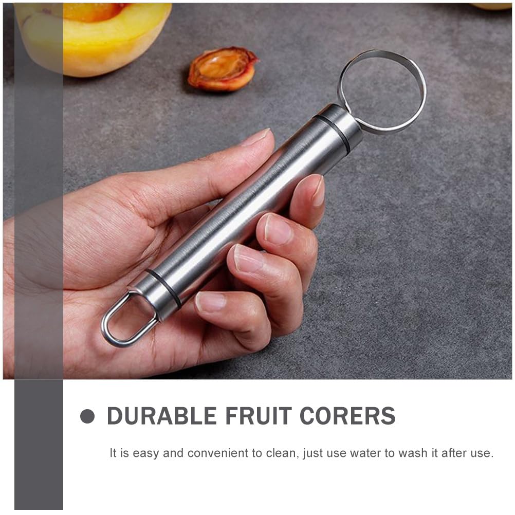 Stainless Steel Fruit Corer Remover Tool - Easy Apple Pear Peach Core Remover - 2 Pack Kitchen Gadgets for Baking, Fruit Platters & Healthy Snacks
