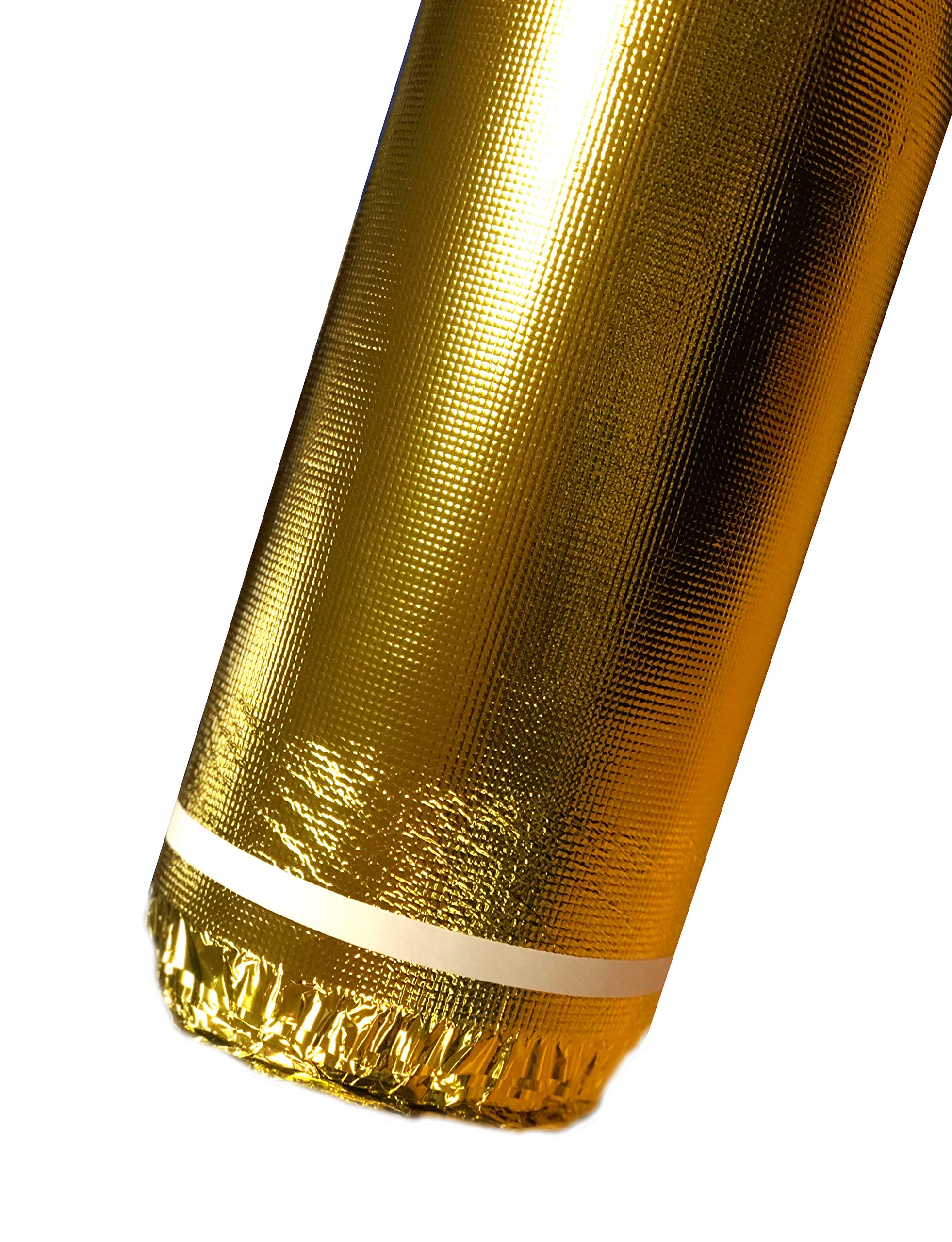 AMEVA100PK5G 4th Gen High-Density 2.5MM Thick EVA Foam Flooring Underlayment - Gold, 100SF Per Roll (Pack of 5, 500SQFT Total) with Tape & Vapor Barrier - Perfect for Home Gym, Playroom, Basement & Soundproofing
