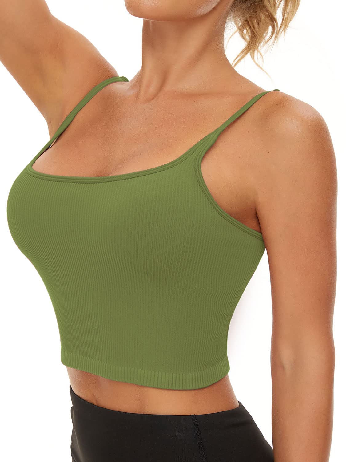 FelFory Seamless Sports Bra for Women - Workout & Yoga Top with Built-in Support