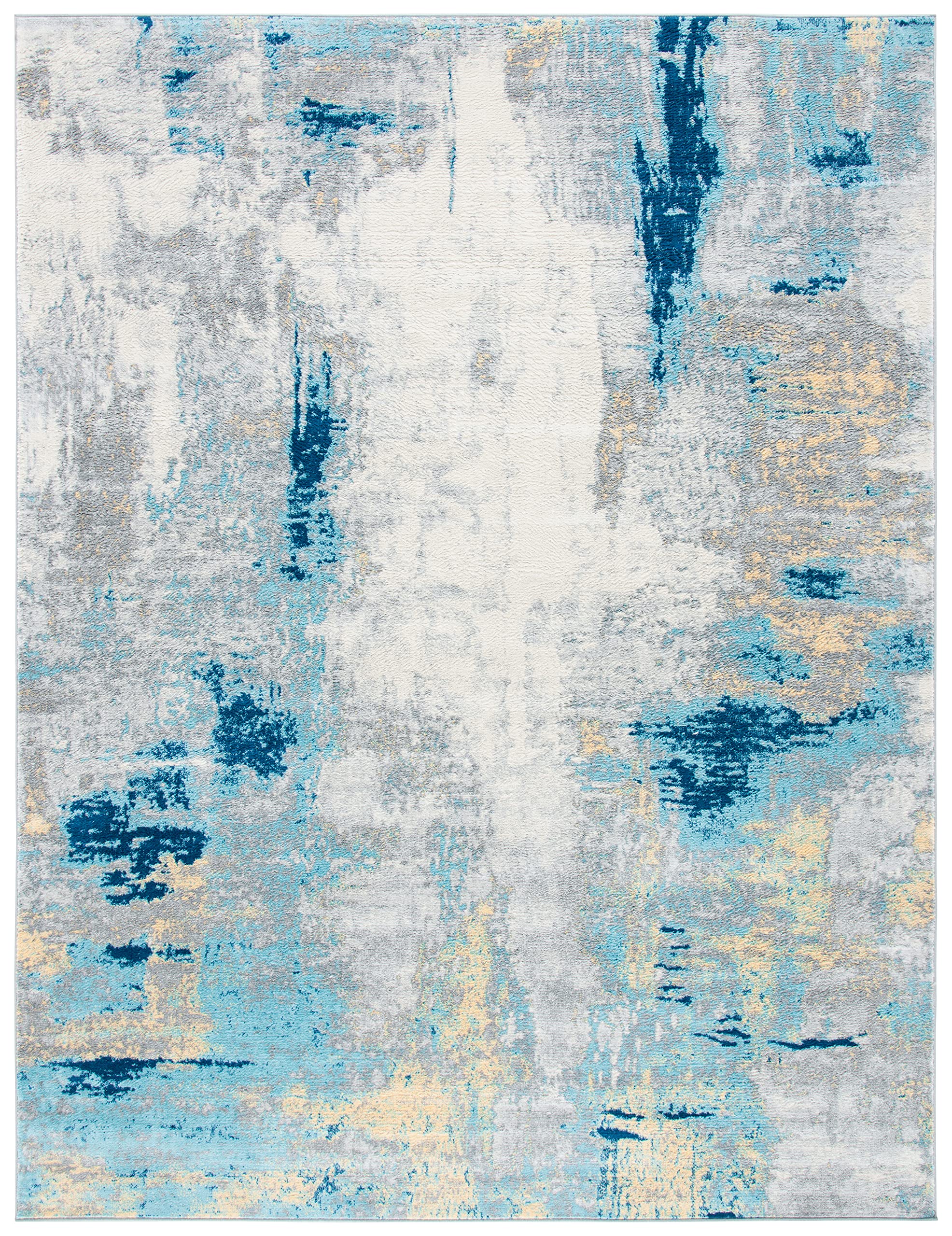 SAFAVIEH Jasper Collection 10' x 13' Grey & Gold Modern Abstract Area Rug - Non-Shedding, Easy Care, High Traffic Resistant - Perfect for Living Room, Bedroom, Office & Dining Room Decor (JSP101A)